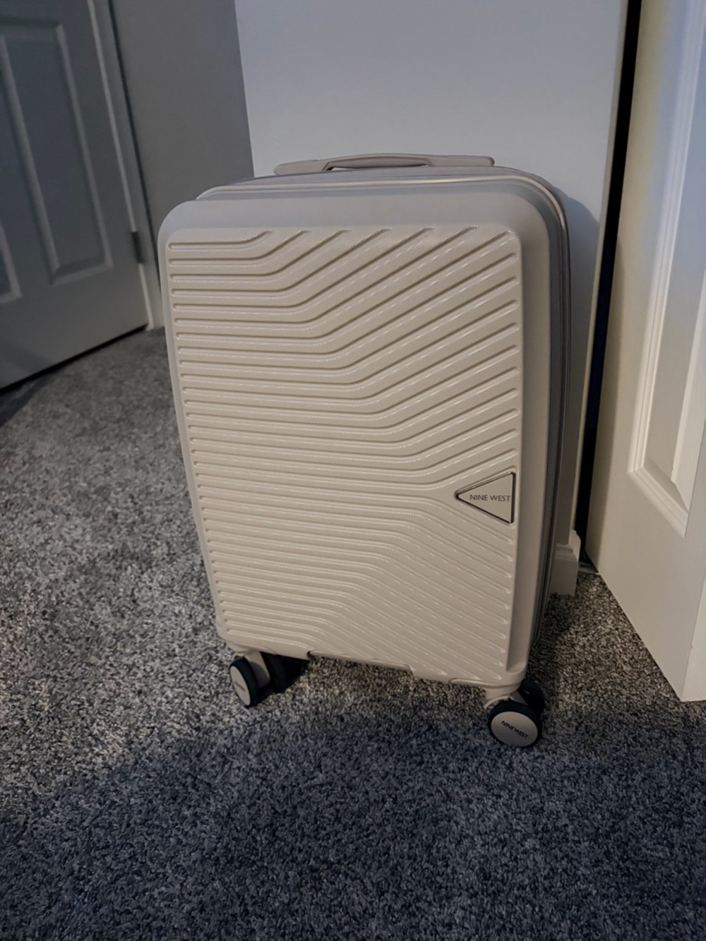 Nine West Textured Hardside Carry-On in Light Beige